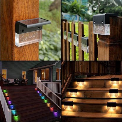 Aesthetic RGB Step & Fence Light - Waterproof + Solar