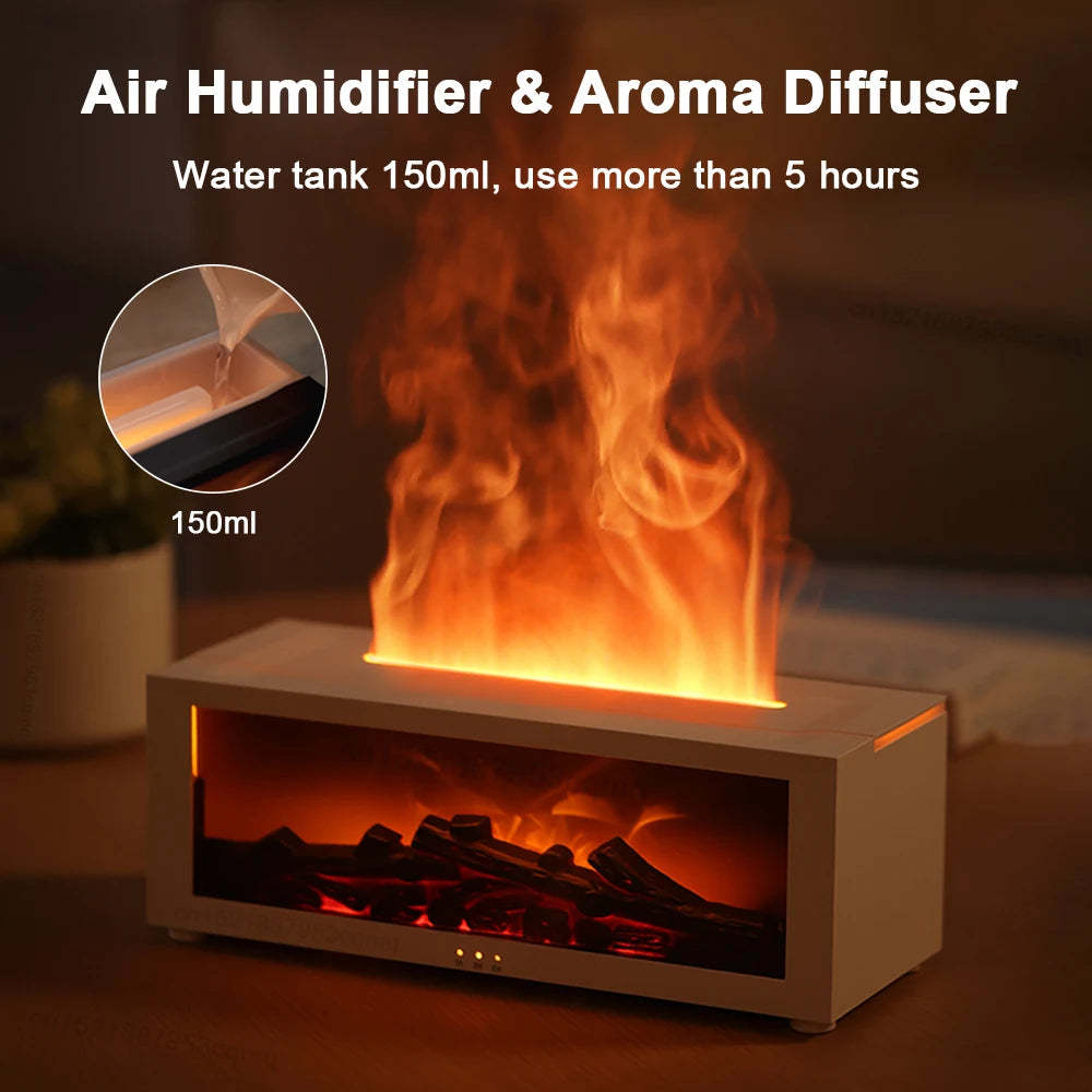 FlameGlow 3D Aromatherapy Diffuser & Humidifier