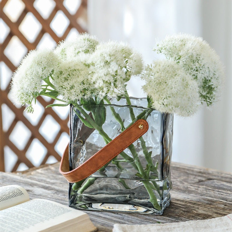 Chic Pleated Handbag Vase – Stylish Home Décor