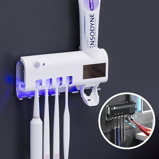 Smart UV Toothbrush Sterilizer & Toothpaste Dispenser