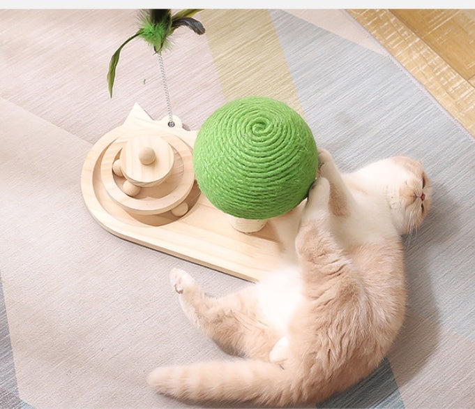 Double Ball Cat Scratcher Tree – Pet Furniture & Toy